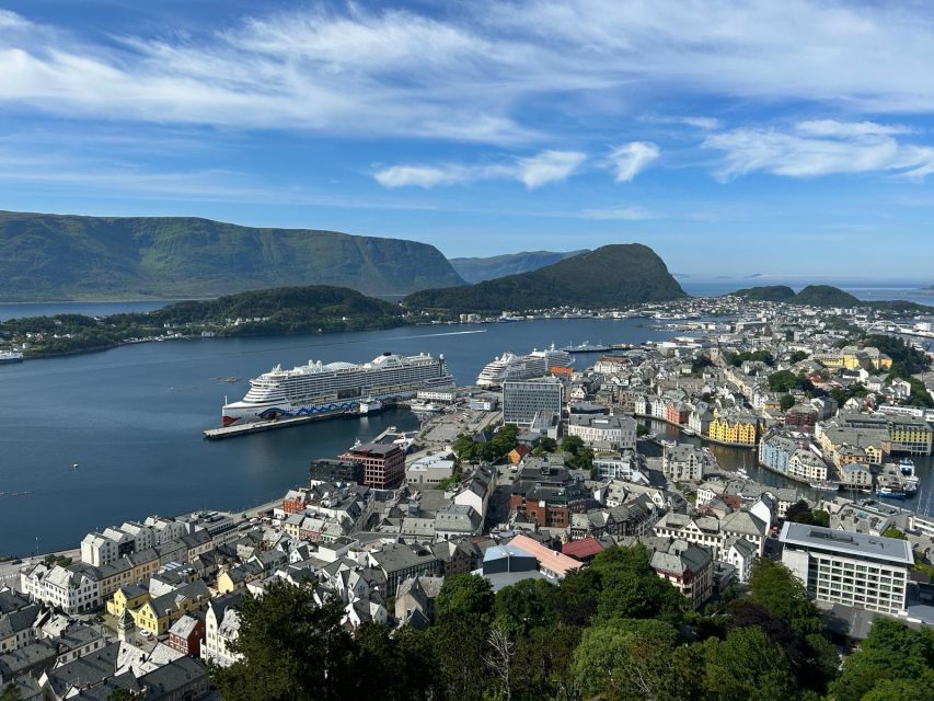 Ålesund: Giske and Godøy Islands Guided Sightseeing Tour - Entering Giske: bridge crossing, Viking connection, and the church exterior