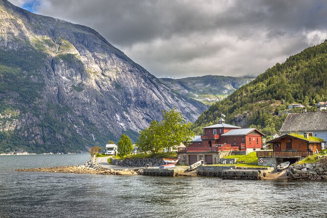 Bergen : Private Waterfalls and Wonders Tour in Norway - Tyrvefjøra on the Norwegian National Scenic Road, farms and a quirky rest stop