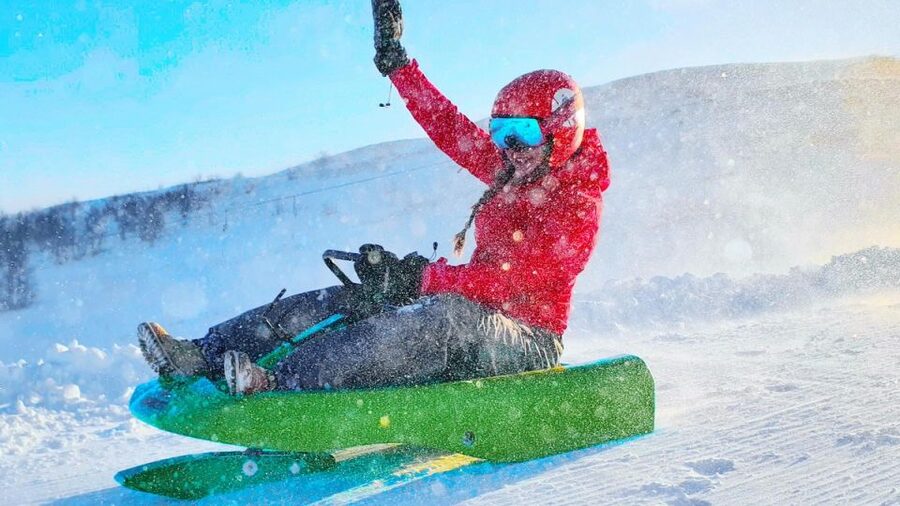 Dagali: 2-Hour Racing Toboggan Adventure - The sled: steering wheels, brakes, and how control feels