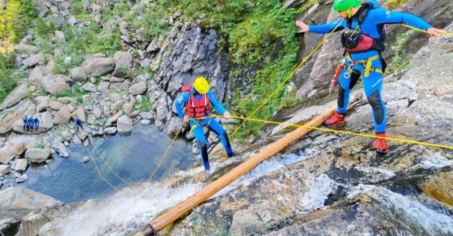 Dagali: Extreme Canyoning Experience - Getting kitted out: helmet, wetsuit, neoprene shoes, and harness