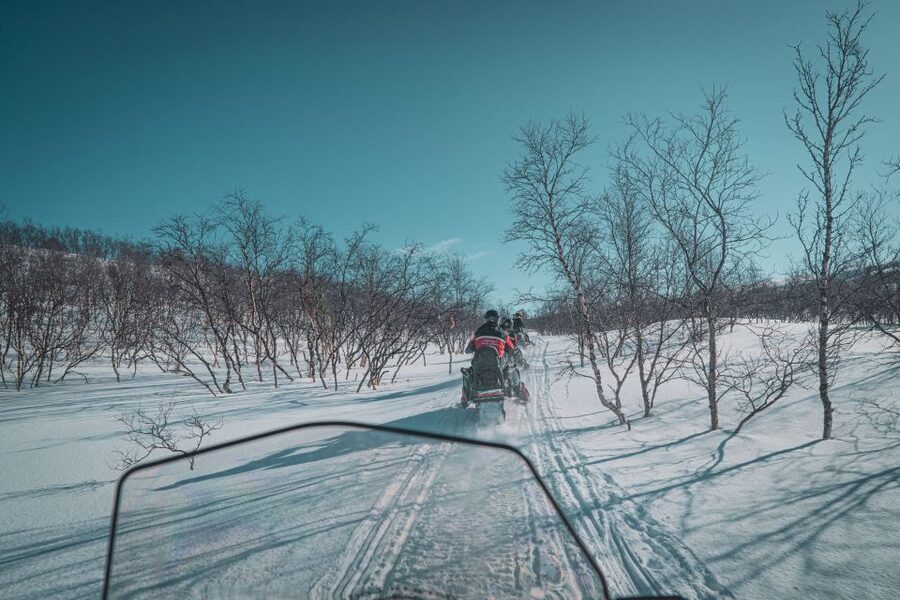 From Alta: Daytime Snowmobile Adventure - Gear and comfort, what you are actually given