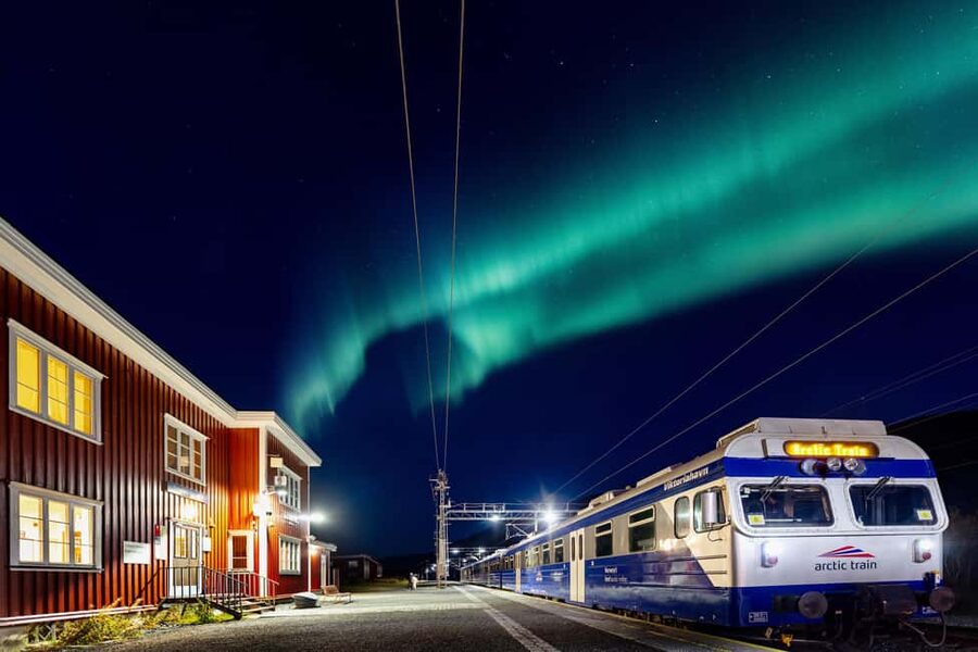 From Narvik: The Northern Lights Arctic Train Guided Tour - Bjørnfjell stop: a fast border-town moment with photo potential