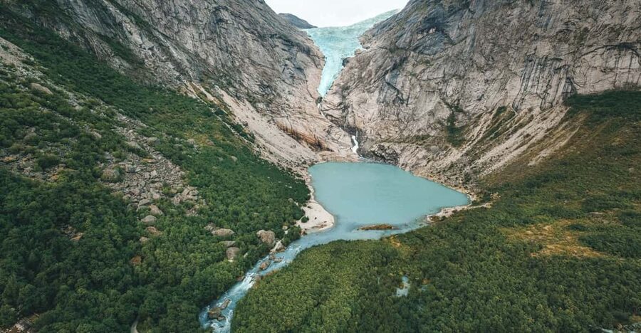 From Olden: Briksdal Glacier Guided Hiking Shore Excursion - Glacier scenery: waterfalls, meltwater streams, and the viewpoint payoff