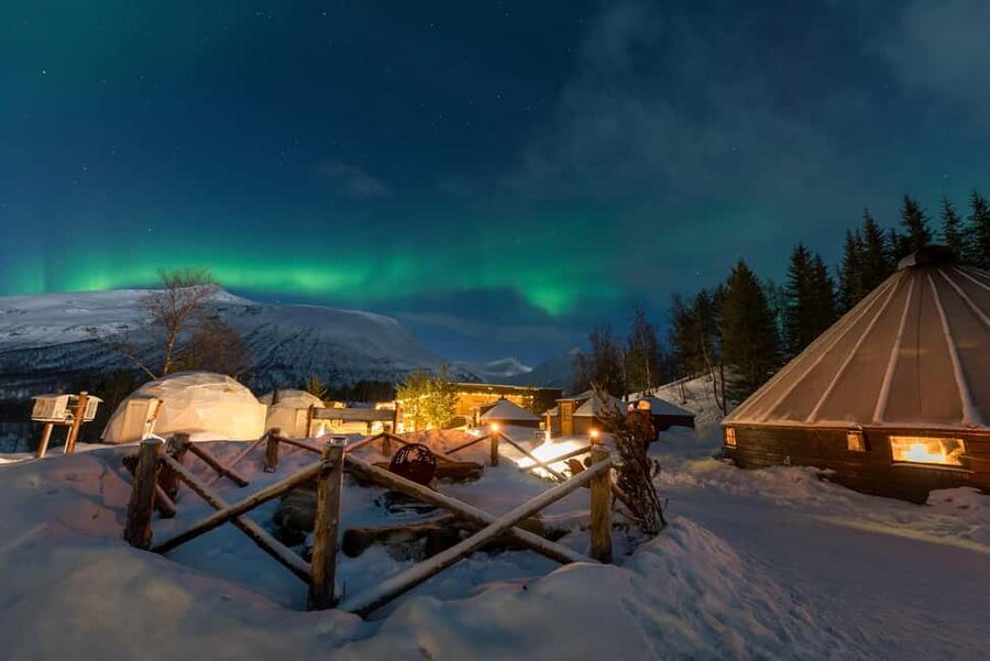 From Tromsø: Northern Lights Visit at Camp Tamok - Camp Tamok first steps: suits, headlamp, tripod, and a quick aurora lesson