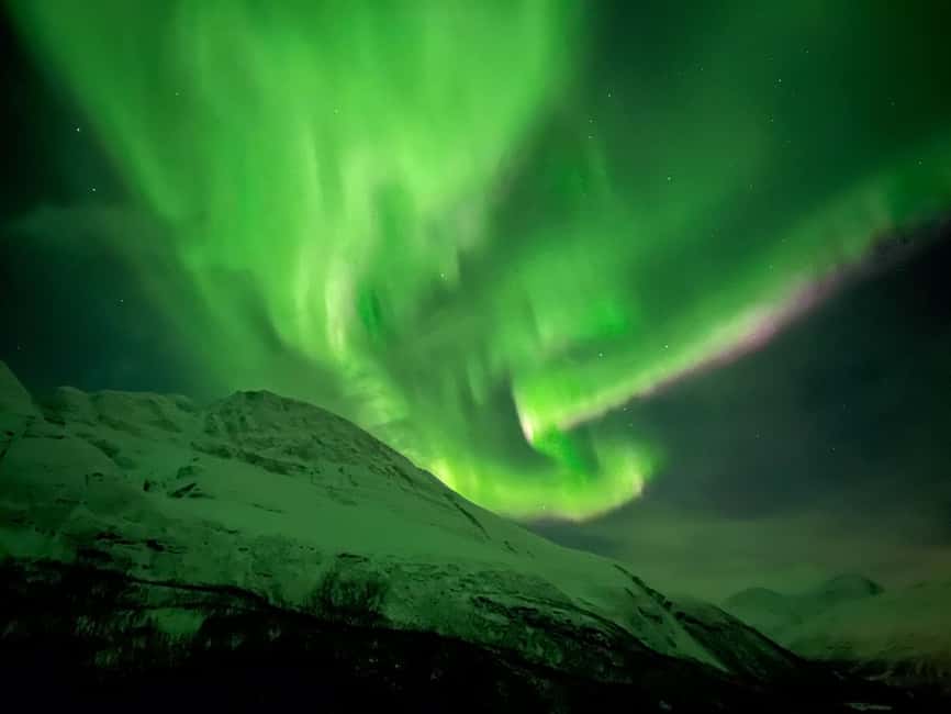 Full Night Magic of the Arctic Lights in Tromso - Getting started outside Magic Ice Bar Tromsø