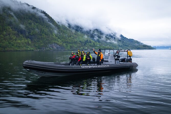 Fyksesund majestic RIB Adventure from Øystese - RIB ride comfort and safety gear, especially the float suit