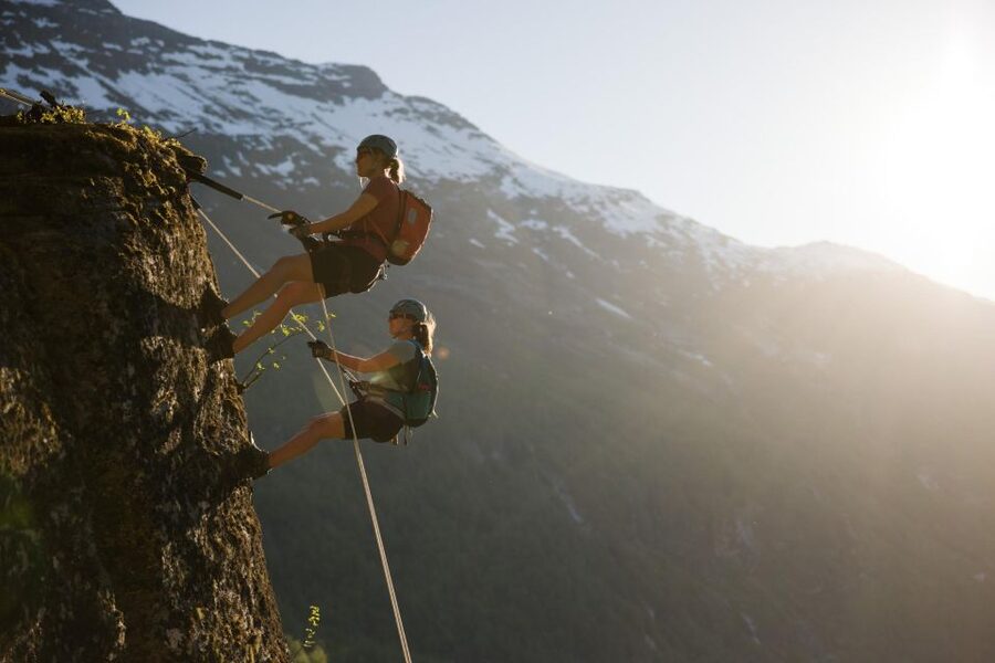 Geiranger: Rappelling tour with epic view - Two 50-Meter Rappels: Exposed, But Kept Safe