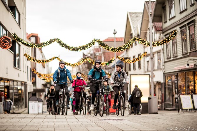 Guided EL-Bike tour in the city of Haugesund and Coastal path - Haraldshaugen, Korsshaugen, and why the timing is smart