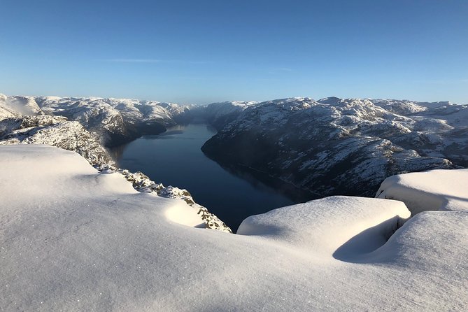 Guided winter hike to Pulpit Rock Preikestolen - The 7:00 am start, Stavanger pickup, and private transfer value