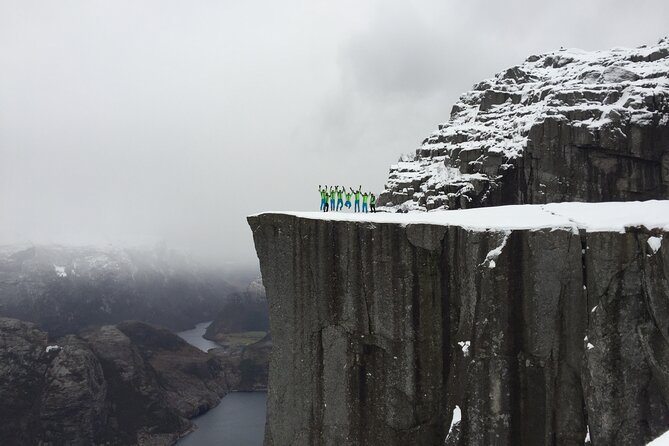 Guided winter hike to Pulpit Rock Preikestolen - Top of Preikestolen: the photo edge, the quiet payoff, and fog reality