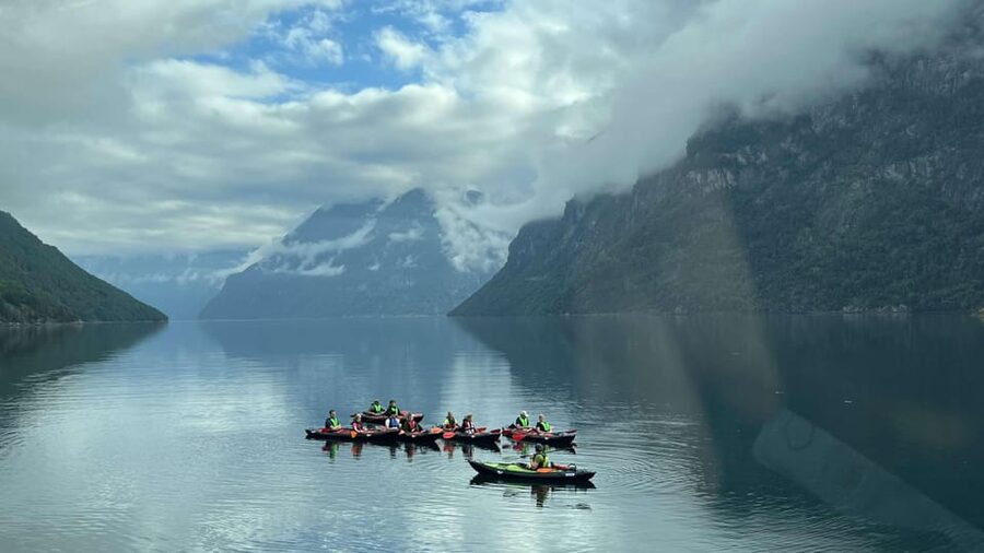 Hellesylt: Beginner-Friendly Fjord Kayaking Experience - Getting to Fjordkayaking.com: cruise dock, boathouse, and quick wayfinding