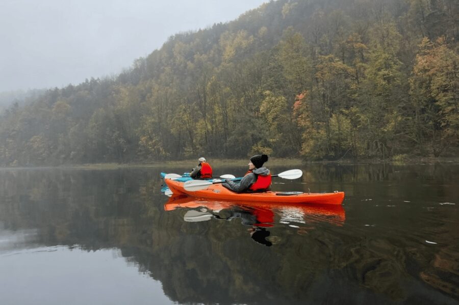 Kristiansand: Otra River Kayaking Adventure - Guides who keep beginners calm: Hakeem, Lars, and Anders in action