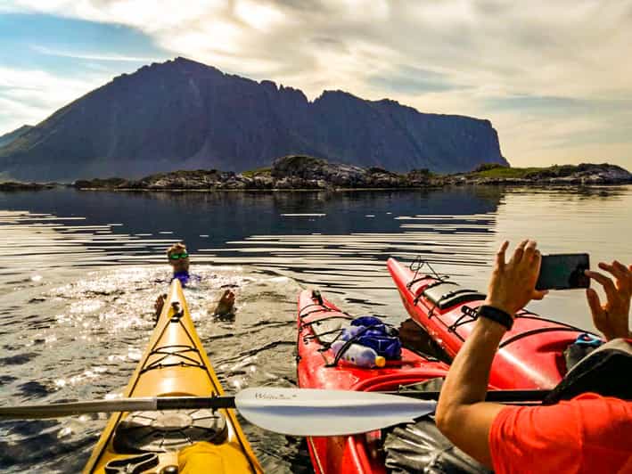 Lofoten: Full Day Combo tour, (kayaking and rappelling) - The morning paddle: double kayaks, time on the water, and Viking stories