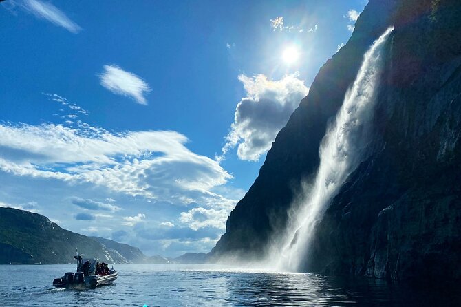 Lysefjorden & Pulpit Rock RIB-Safari from Stavanger - Hengjanefossen Whisky Falls: Going to the Base of the Water