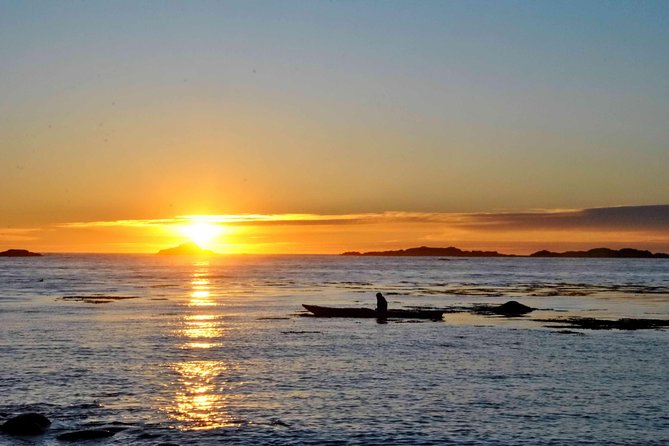 Midnight Sun Kayak - Northern Explorer - Paddling Out of Eggum Harbour at 10:00 pm
