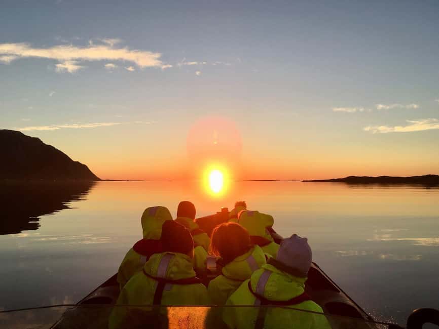 Midnight sun safari - From the yellow pier building to the RIB boat