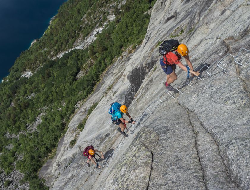 Odda: Full-Day Trolltunga Hiking, and Climbing Tour - The Via Ferrata to Trolltunga Plateau: 250 Meters Up, Views Along the Way