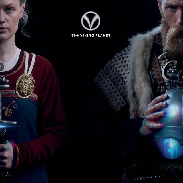 Oslo: Viking Planet Entry Ticket - 3D Gallery: longship, nasal helmet, and Dannevirke