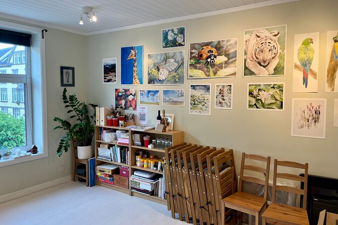 Paint Norwegian landscape with watercolor in Bergen - Finding JM Atelier at the Heart of Bergen