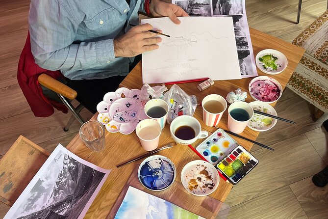 Paint Norwegian landscape with watercolor in Bergen - What Happens in a 2.5-Hour Watercolor Session