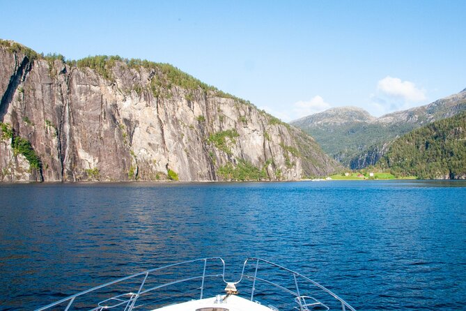 Private Fjord and waterfalls cruise to Modal- Mostraumen - Under Nordhordland Bridge and into Osterfjord’s waterfall country