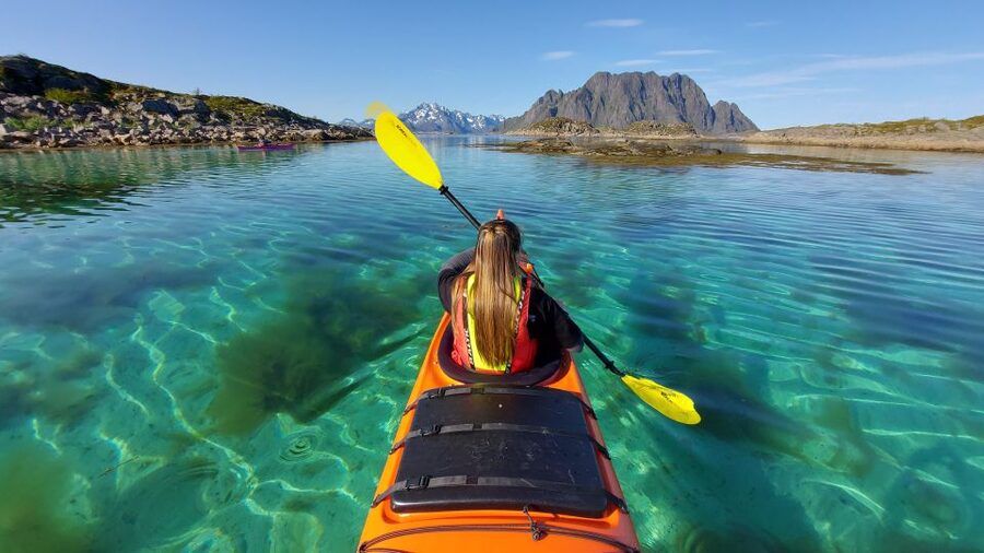 Skrova Island : 3hours Guided Kayak Tour - Kayaking Skrova: White Sand, Shallow Water, and Sea Eagles Overhead