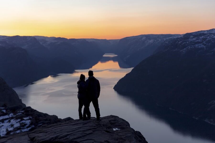 Stavanger: Preikestolen Sunrise Hike with Breakfast Buffet - The hike in the dark: headlamps, folklore stops, and stone steps