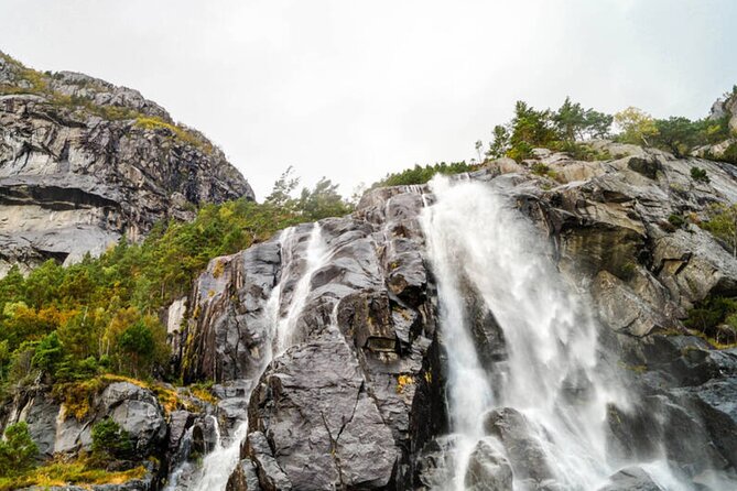 Stavanger: Waterfalls, Caves and Rock Tour By Sea - Pulpit Rock From the Water: The Preikestolen Scale Shock