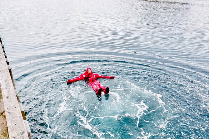 Tromso Arctic Fjord Floating - The end of the float: warming drinks, waffles, and what you leave with