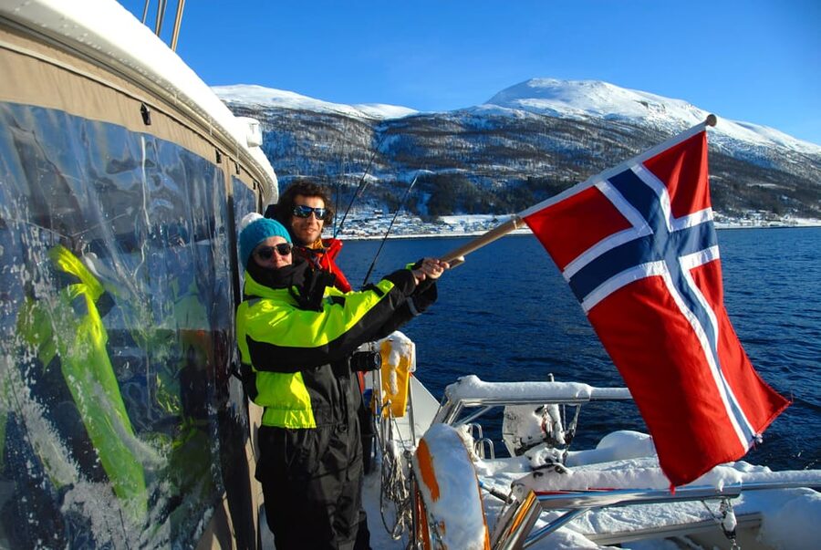Tromsø: Fjord and Islands Luxury Catamaran Cruise - Panorama Saloon Comfort, Deck Daybeds, and Warm Drinks