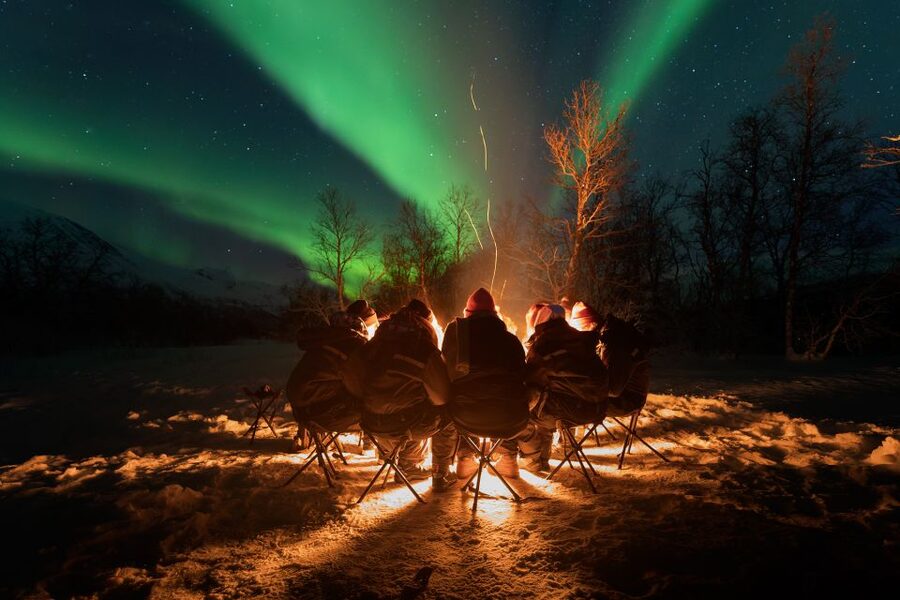 Tromsø: Northern Lights Trip with Campfire and Snacks - Campfire comfort, crispbread, and carrot cake, while you wait for green light