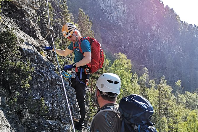 Via Ferrata Åndalsnes Intro Wall - What to bring for success: shoes, gloves, and weather-proof clothing