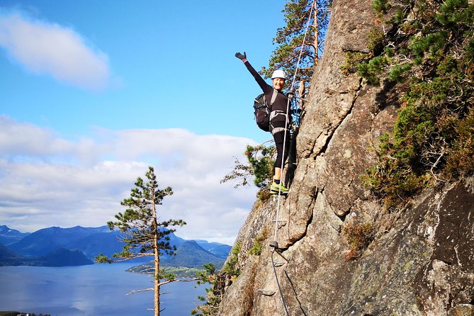 Via Ferrata Åndalsnes Intro Wall - Intro Wall at difficulty B: what you’re really doing up there